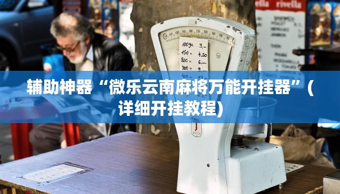辅助神器“微乐云南麻将万能开挂器”(详细开挂教程)