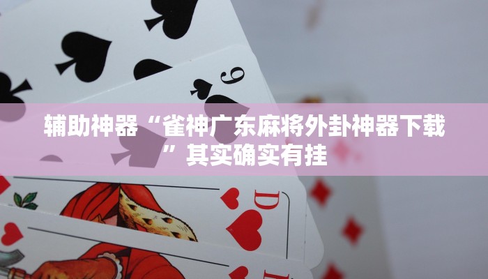 辅助神器“雀神广东麻将外卦神器下载”其实确实有挂