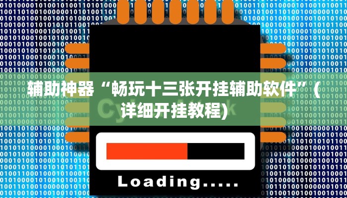 辅助神器“畅玩十三张开挂辅助软件”(详细开挂教程)
