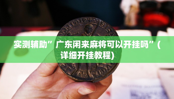 实测辅助”广东闲来麻将可以开挂吗”(详细开挂教程)