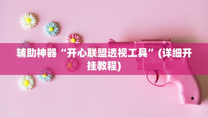 辅助神器“开心联盟透视工具”(详细开挂教程)