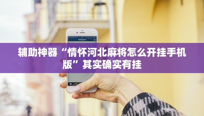 辅助神器“情怀河北麻将怎么开挂手机版”其实确实有挂