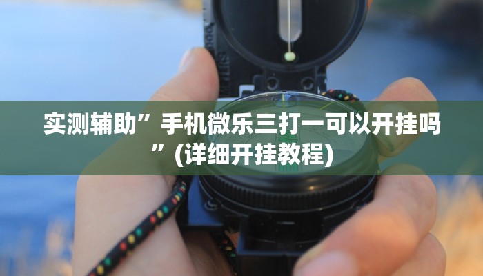 实测辅助”手机微乐三打一可以开挂吗”(详细开挂教程)