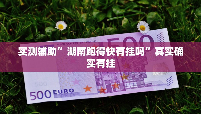 实测辅助”湖南跑得快有挂吗”其实确实有挂